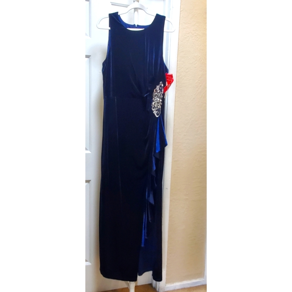 Elegant dark blue dress